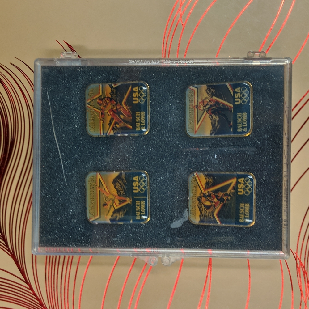Bausch & Lomb Lillehammer '94 Olympic Set Of Pins Gem